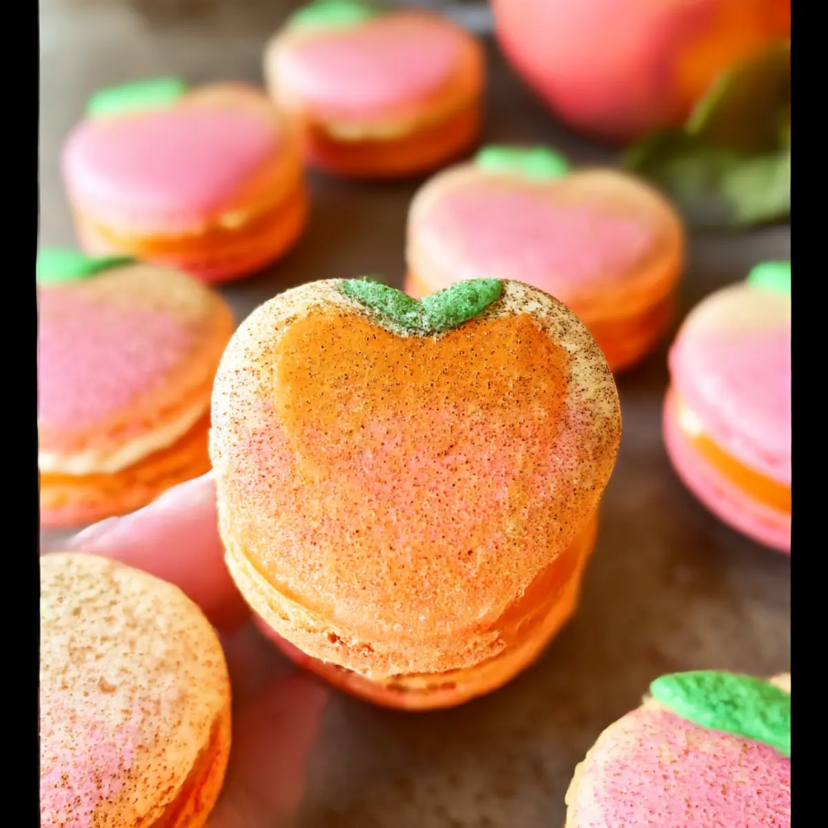Peach Macarons with Creamy Frosting for a Sweet Delight 1 unnamed file 986